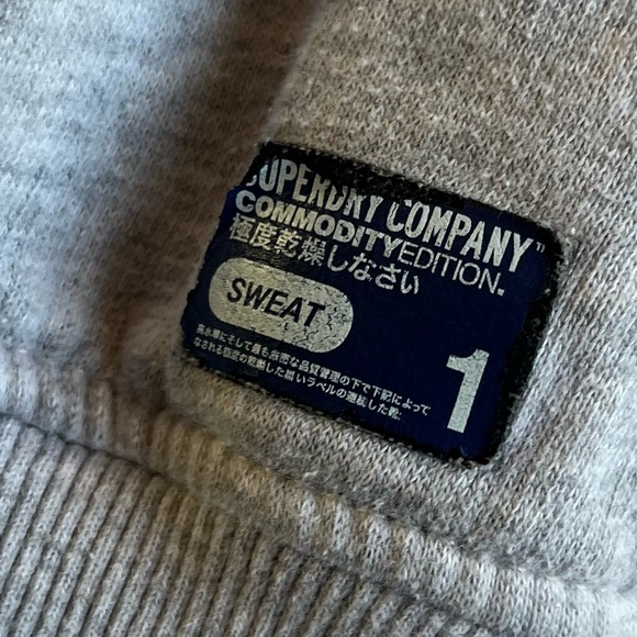 Superdry Full Zip Sweatshirt Medium Gray World Map Womens Unisex Globe Travel - Picture 9 of 15